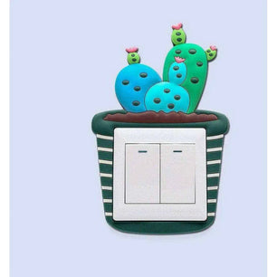Succulent Switch Cover Cartoon Cactus Switch Sleeve Light Switch Plate Outlet Cover Nursery Decor