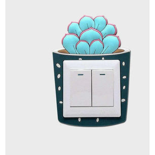 Succulent Switch Cover Cartoon Cactus Switch Sleeve Light Switch Plate Outlet Cover Nursery Decor