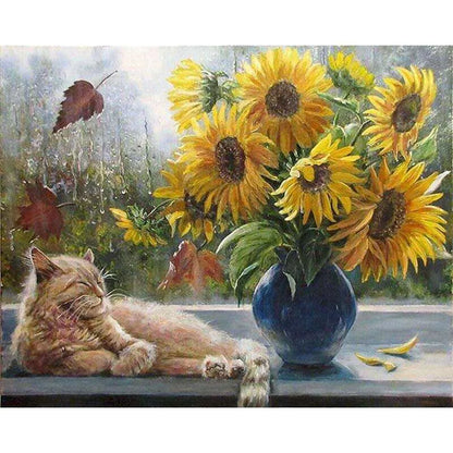 Sunflower Painting Farm Paint By Number Landscape