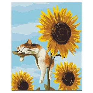 Sunflower Painting Farm Landscape Paint By Number Kit - 40cm x 50cm - DiyCraftsProject
