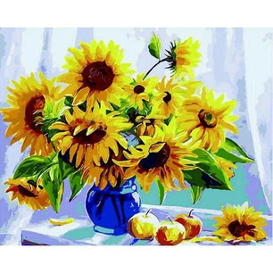 Sunflower Painting Farm Landscape Paint By Number Kit - 40cm x 50cm - DiyCraftsProject