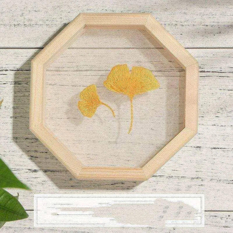 Transparent Embroidery Leaf Cross Stitch Beginner Embroidery Kit