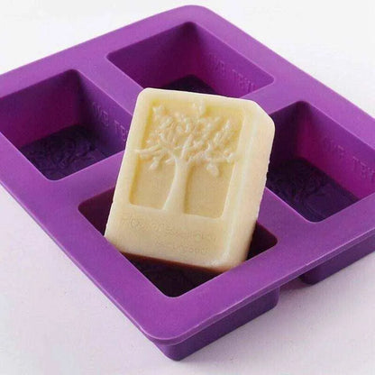 Tree Pattern Square Soap Mold Tray