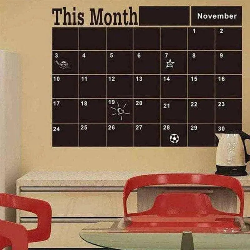 Wall Calendar Chalkboard Calendar Dry Erase