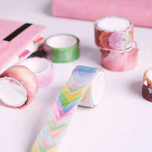 Washi Paper Tape Handbook DIY Cherry Blossom Petals Flowers Four-Leaf Clover Creative Aesthetic Scrapbooking Diary Decorative Girly Sticker