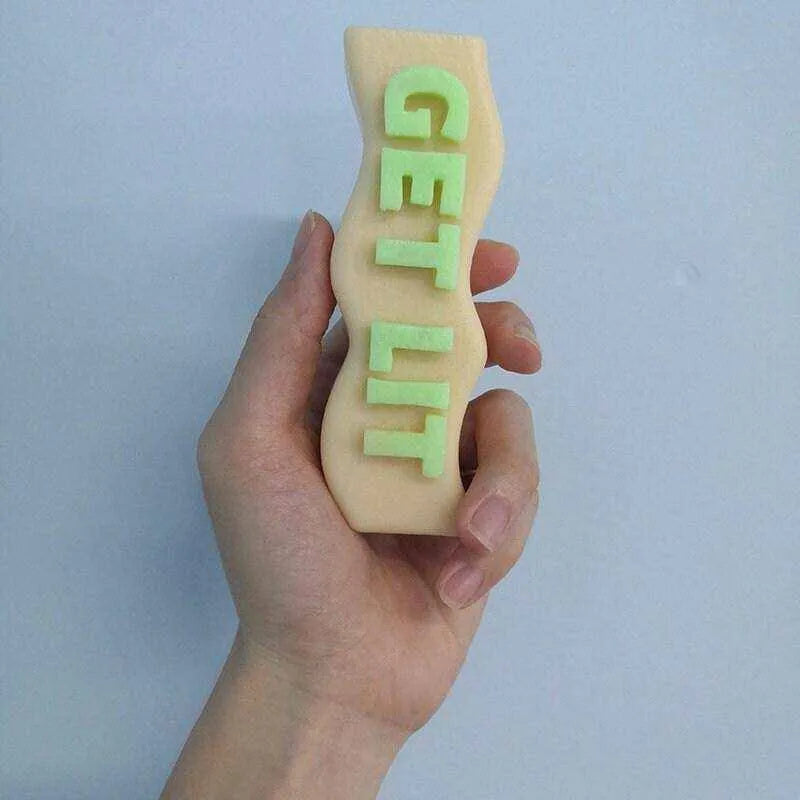 Wave Soap Candle Mold English Word Mould Be Kind Get Lit Melt Me