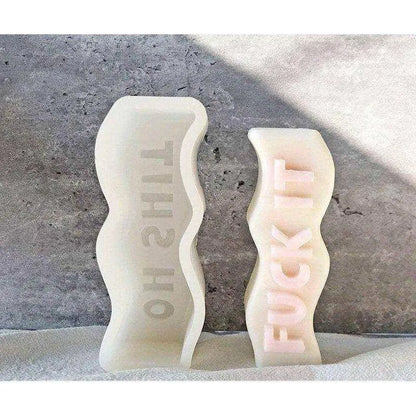 Wave Soap Candle Mold English Word Mould Be Kind Get Lit Melt Me