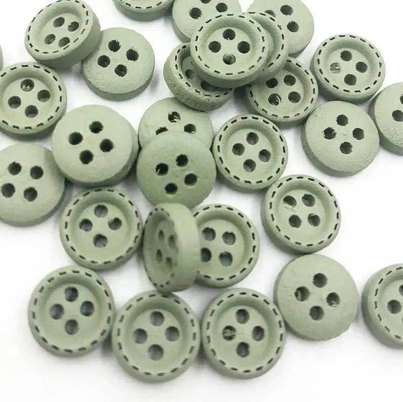 4 Hole Buttons Wood Button Dressmaking Supplies Doll Making Accessory For Coats DIY Scrapbooking 50pcs