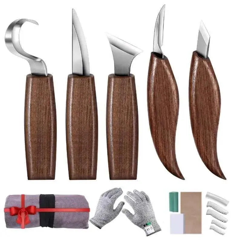 Wood Carving Kit Chisel Knife Set Woodworking Tools Carver Knives