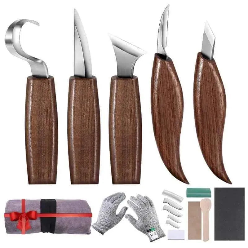 Wood Carving Kit Chisel Knife Set Woodworking Tools Carver Knives