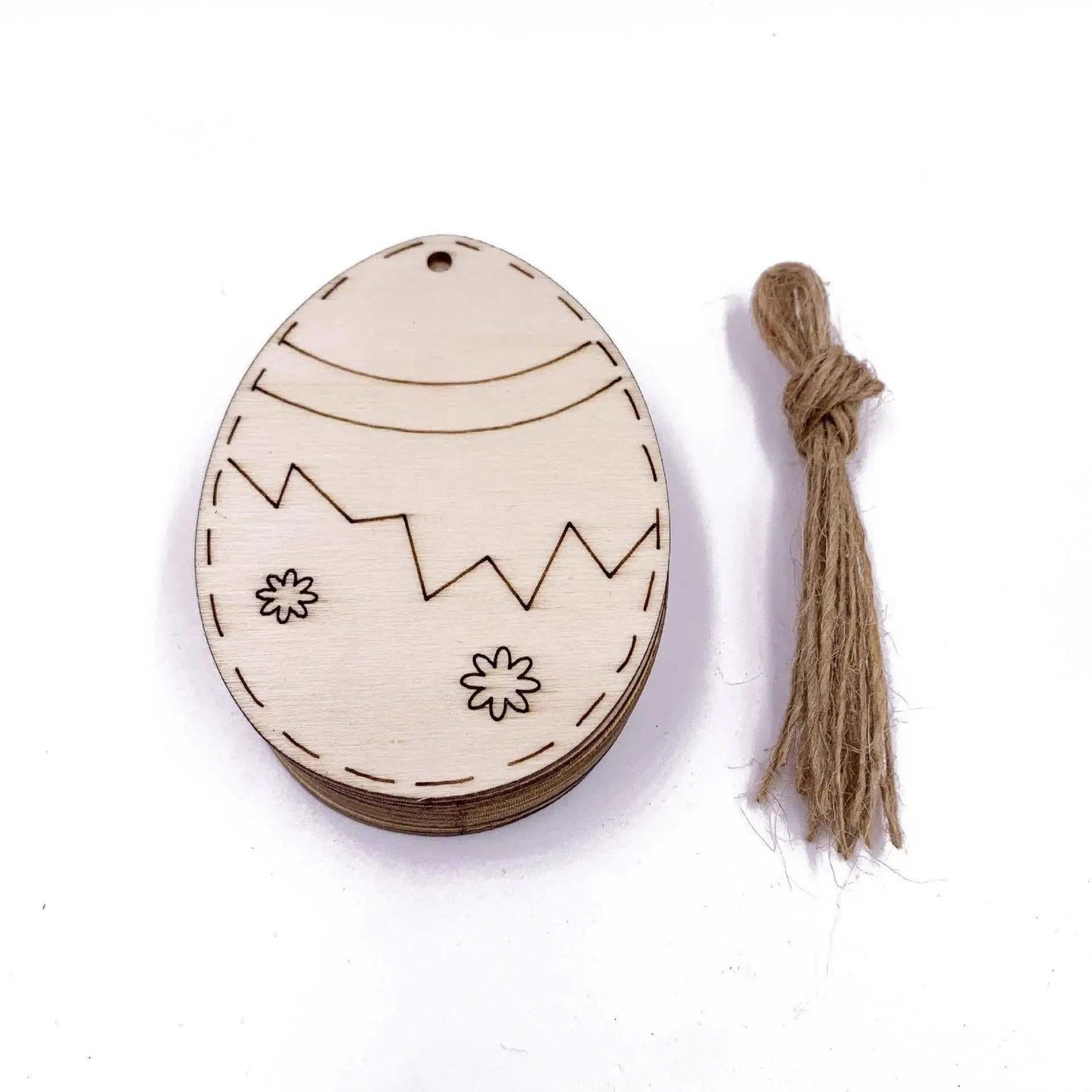 Wood Egg Pendant DIY Painting Easter Kids Activity Hanging Ornament Easter Eggs Painting Gifts For Children DIY Crafts Easter Gift Idea