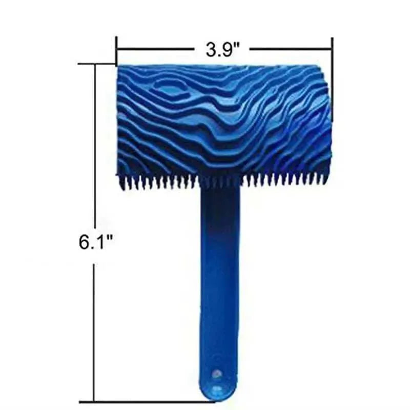 Wood Pattern Paint Rubber Roller Wood Coating Painting Tool DIY Graining