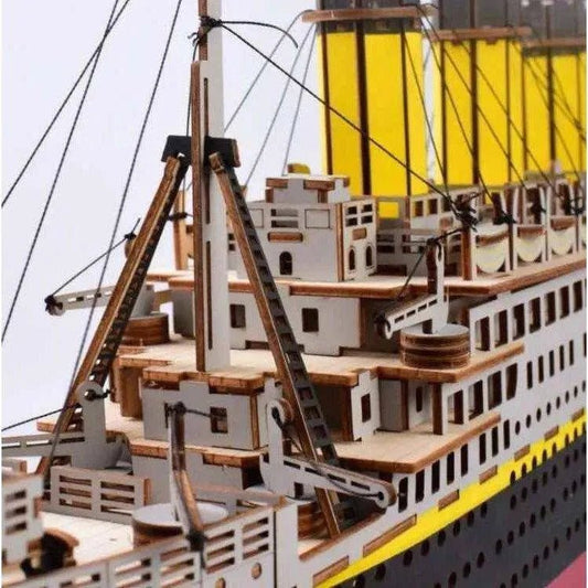 Wooden 3D Jigsaw Puzzle Titanic Model Ship - DiyCraftsProject