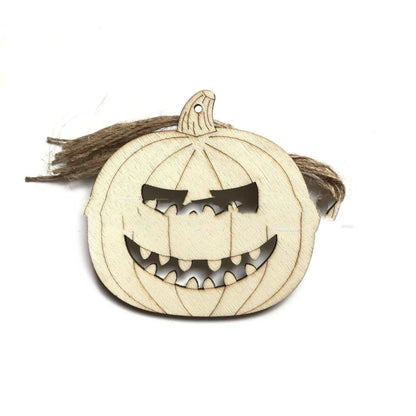 Wooden Pendants Halloween Patterns Kids Painting Activity Supplies