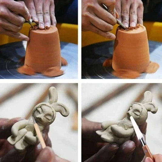 Wooden Sculpture Tools Pottery Tool Set - DiyCraftsProject