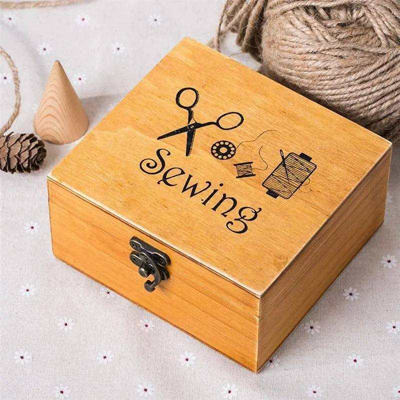 Wooden Sewing Kit Travel Sewing Box Sewing Supplies