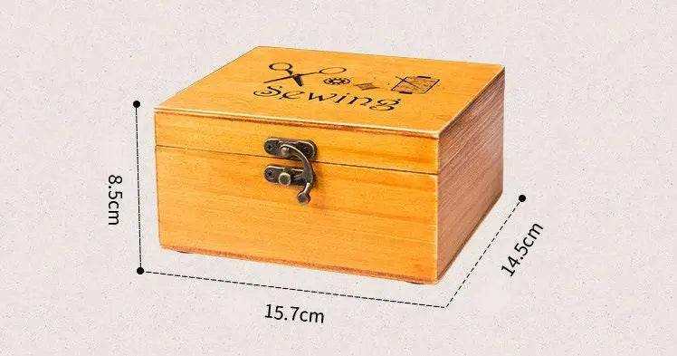 Wooden Sewing Kit Travel Sewing Box Sewing Supplies