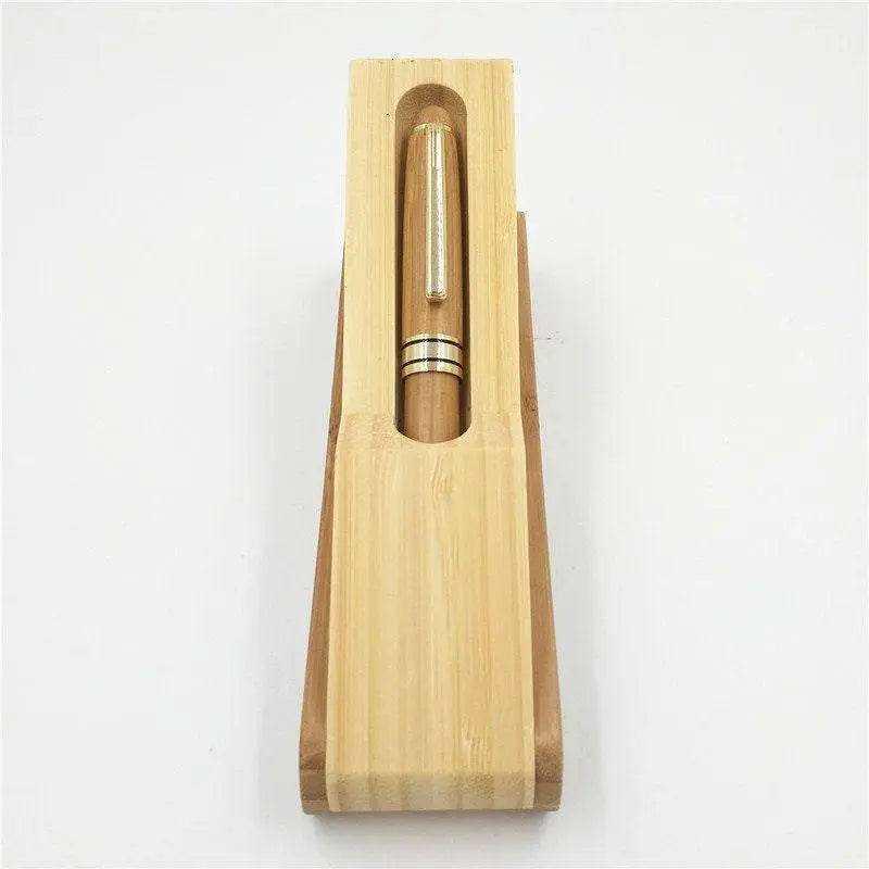 Writing Pen With Wooden Pen Holder Wood Fountain Pen Ballpoint Pen With Bamboo Pen Stand Letter Writing Gifts For Him